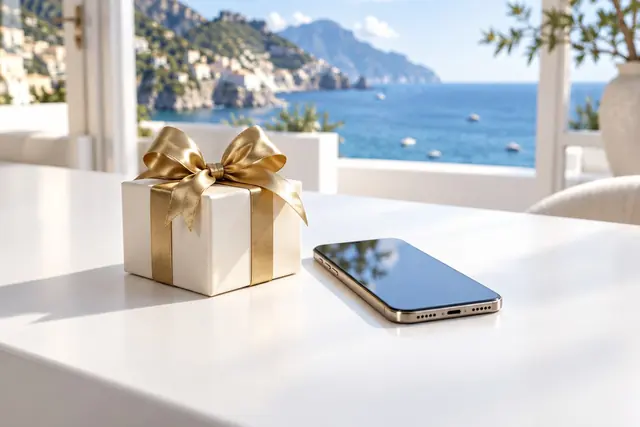 sizzling hot: pacco regalo e smartphone, senza documenti sul tavolo