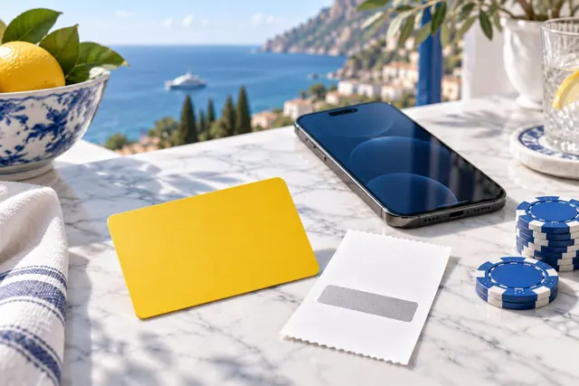 paysafecard casino: carta prepagata e scontrino con codice coperto accanto allo smartphone