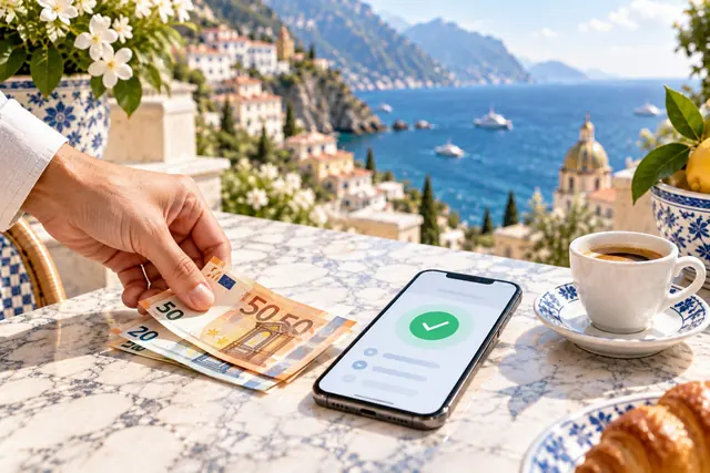 casino crypto: mano che ritira banconote in euro mentre lo smartphone mostra una conferma